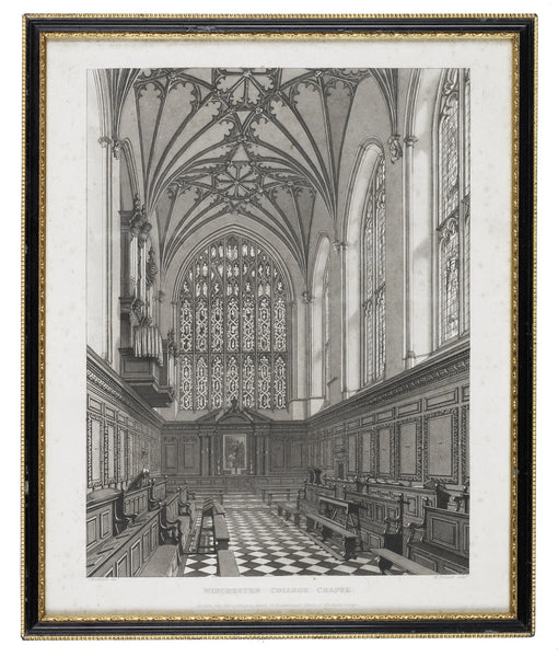 Winchester College Chapel, William James Bennett after Frederick Mackenzie, February 1816