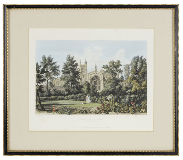 Winchester College from the Warden's Garden, Joseph Constantine Stadler after William Westall, January 1816