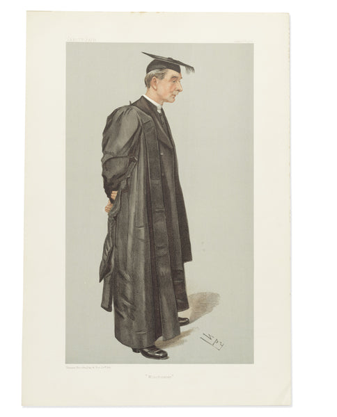 A Vanity Fair print of the Headmaster Hubert Murray Burge by Spy, July 1903