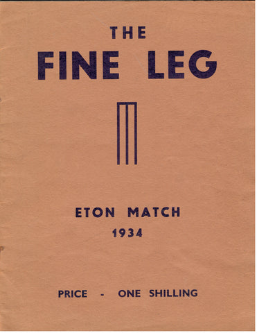 The Fine Leg, Eton Match 1934