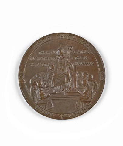 A bronze medal commemorating the 500th anniversary of Winchester College by George Frampton, 1893