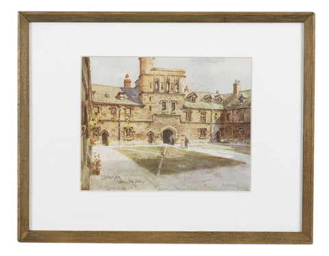 A print of Middle Gate, Winchester College by Wilfred Ball, 1910