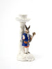 A Copeland porcelain Trusty Servant Candlestick, dated December 1888