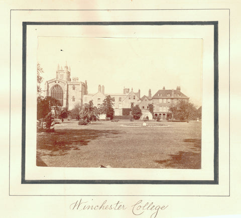 A photograph of Winchester College, 19th Century