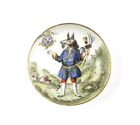 A German porcelain Trusty Servant trinket dish, 20th century