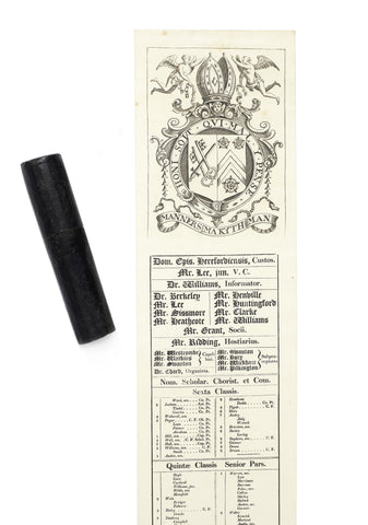A Winchester College Long Roll, dated 22nd October 1828