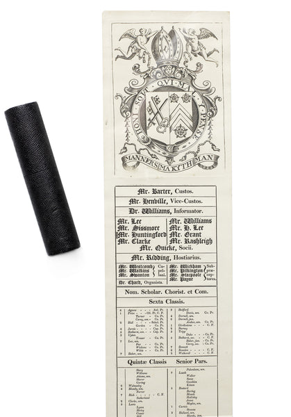 A Winchester College Long Roll, dated 23rd October 1833