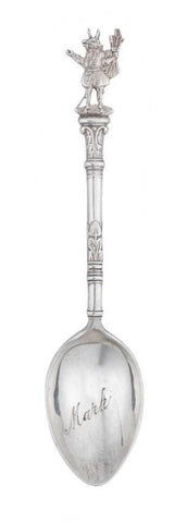 A Sterling silver Trusty Servant teaspoon by F J Ross of Winchester, Chester, 1936