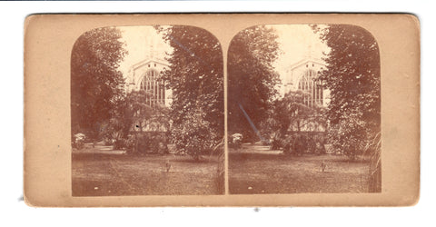A Stereoview of Winchester college chapel, 19th Century