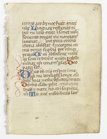 An Italian vellum manuscript leaf, circa 1470